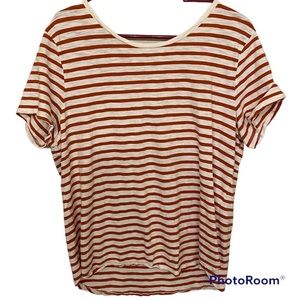 Orange and Cream Striped old Navy Tee